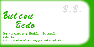 bulcsu bedo business card